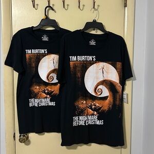 NWT Disney Burton's Men’s The Nightmare Before Christmas Graphic Two Black Tees